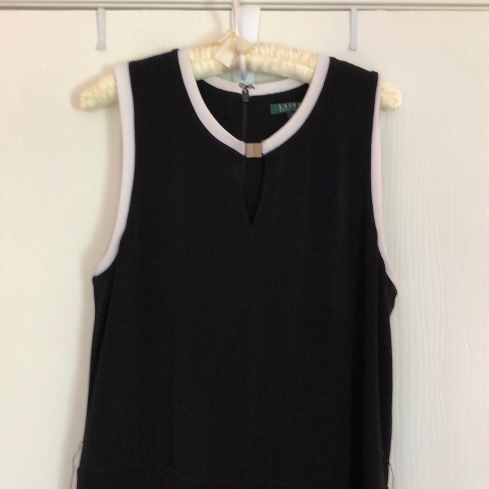 Lauren Ralph Lauren Blk/Wht Jumpsuit SZ XL EUC